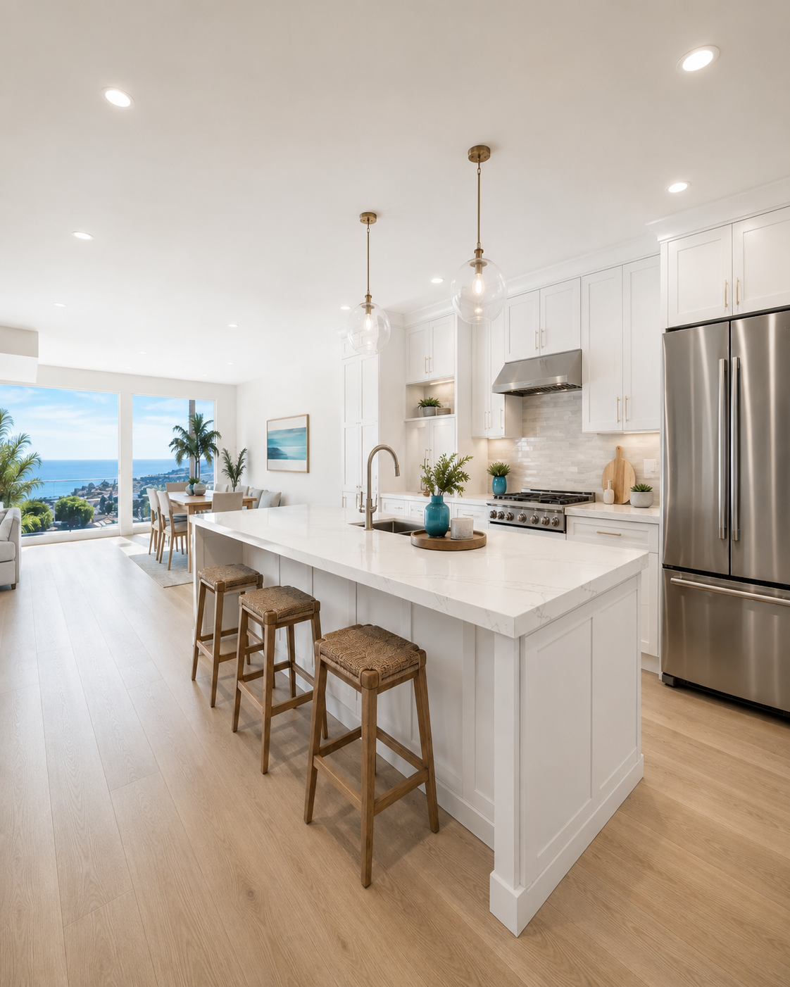 Coastal Kitchen Remodeling with Ocean Views in San Diego, CA 